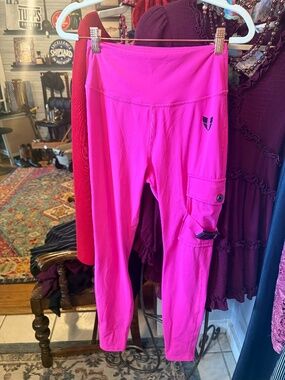 Hot Pink Cargo Pocket Leggings